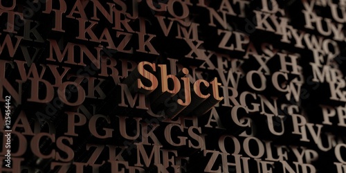 Sbjct - Wooden 3D rendered letters/message.  Can be used for an online banner ad or a print postcard.