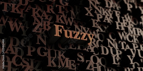 Fuzzy - Wooden 3D rendered letters/message. Can be used for an online banner ad or a print postcard.