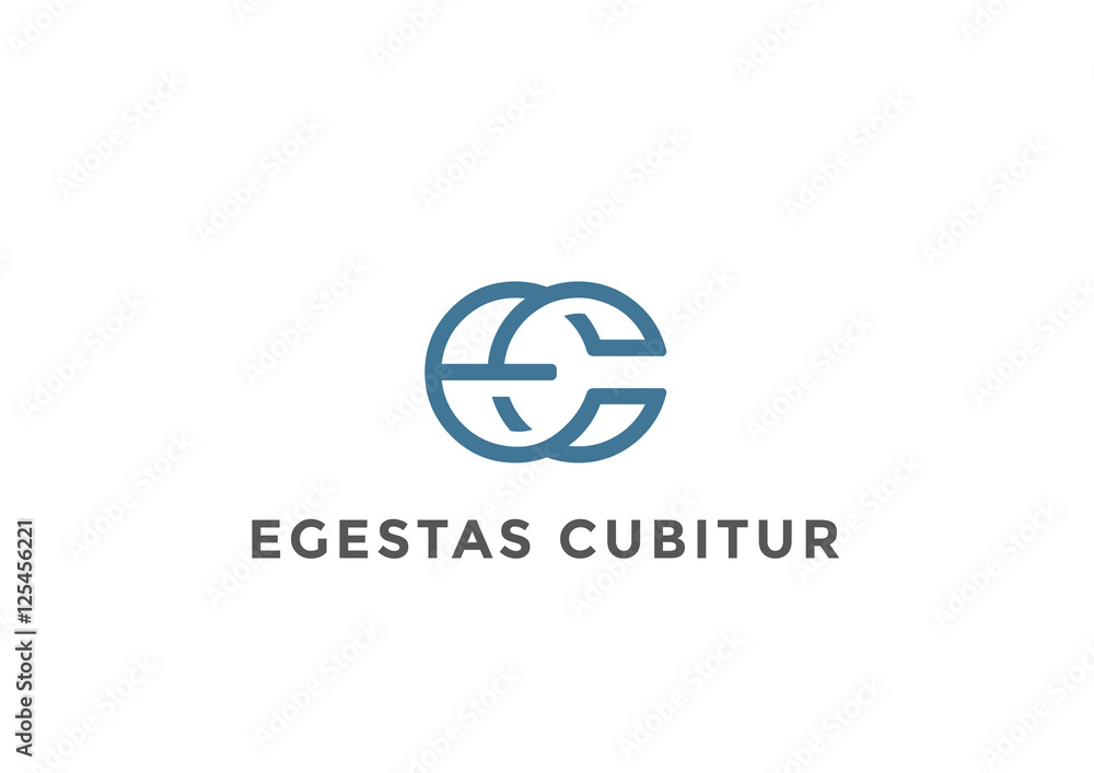 Letters E C Logo Monogram vector Linear Business Luxury Fashion Letters E C Logo Monogram vector Linear Business Luxury Fashion