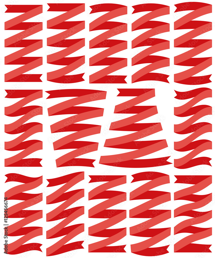 Set of beautiful festive blue ribbons, isolated on white background ...