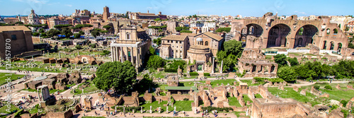 Fotografie Panoramic view over the Roman Forum, Rome, Italy