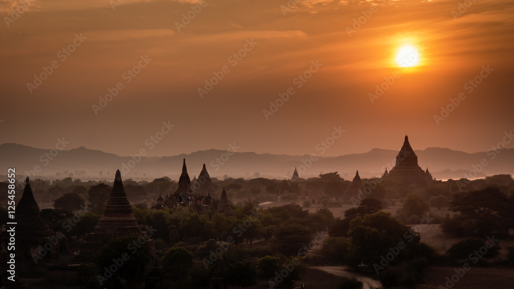 Sunset in Bagan, Myanmar