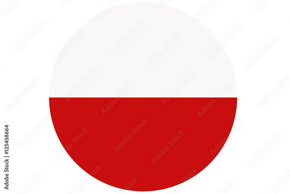 Poland flag ,Poland national flag illustration symbol.Circle flag illustration design Poland flag ,Poland national flag illustration symbol.Circle flag illustration design