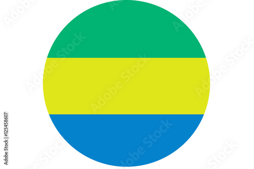 Gabon flag  Gabon national flag illustration symbol.