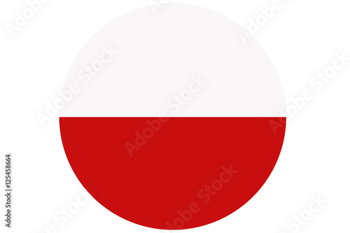 Poland flag ,Poland national flag illustration symbol.Circle flag illustration design