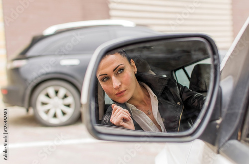 Woman sitting in the car © retoncy