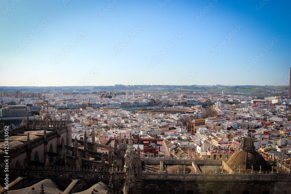City of Seville panorama, Spain