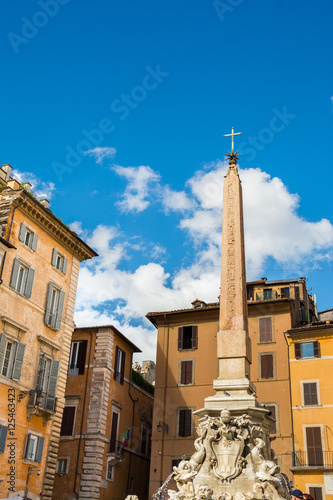 obelisk detail at pantheon in rome