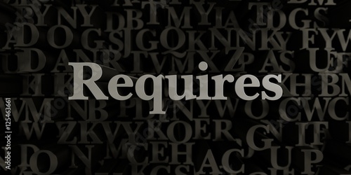Requires - Stock image of 3D rendered metallic typeset headline illustration.  Can be used for an online banner ad or a print postcard.