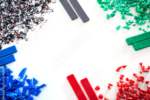 Obraz na plátne Different regrind polymers
