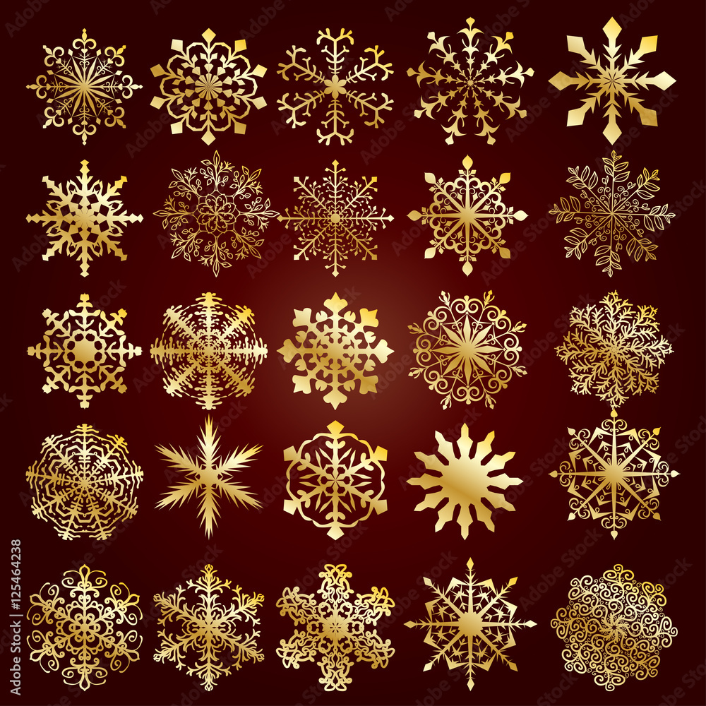 snowflakes set snowflakes set