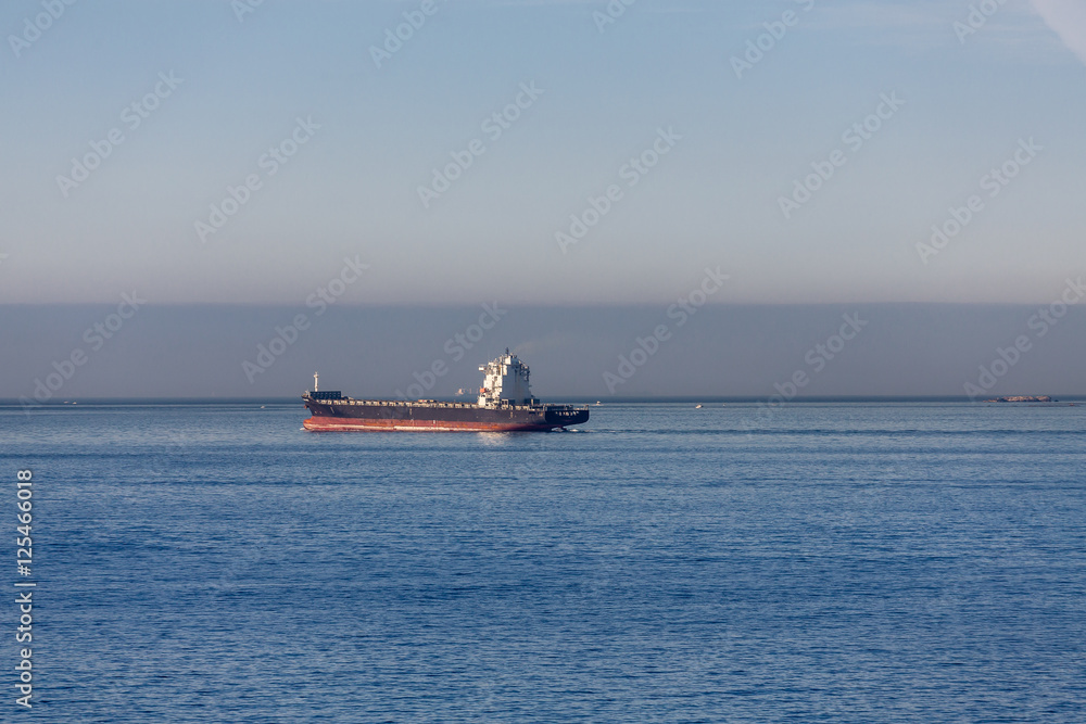 Freighter on Blue