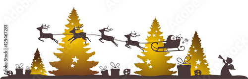 Weihnachtsgespann im Wald