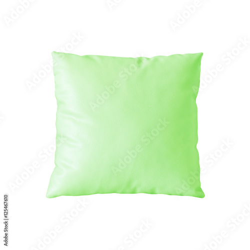Green Pillow isolated on White Background