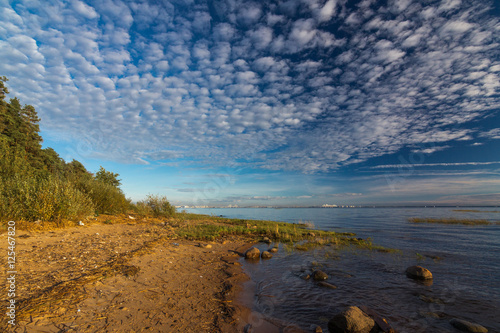 clouds over the Gulf of Finland/ view of the coast of the Gulf of Finland, Leningrad region, Russia