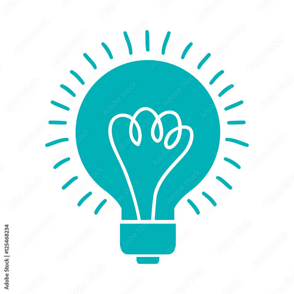 blue bulb light icon over white background. vector illustration blue bulb light icon over white background. vector illustration