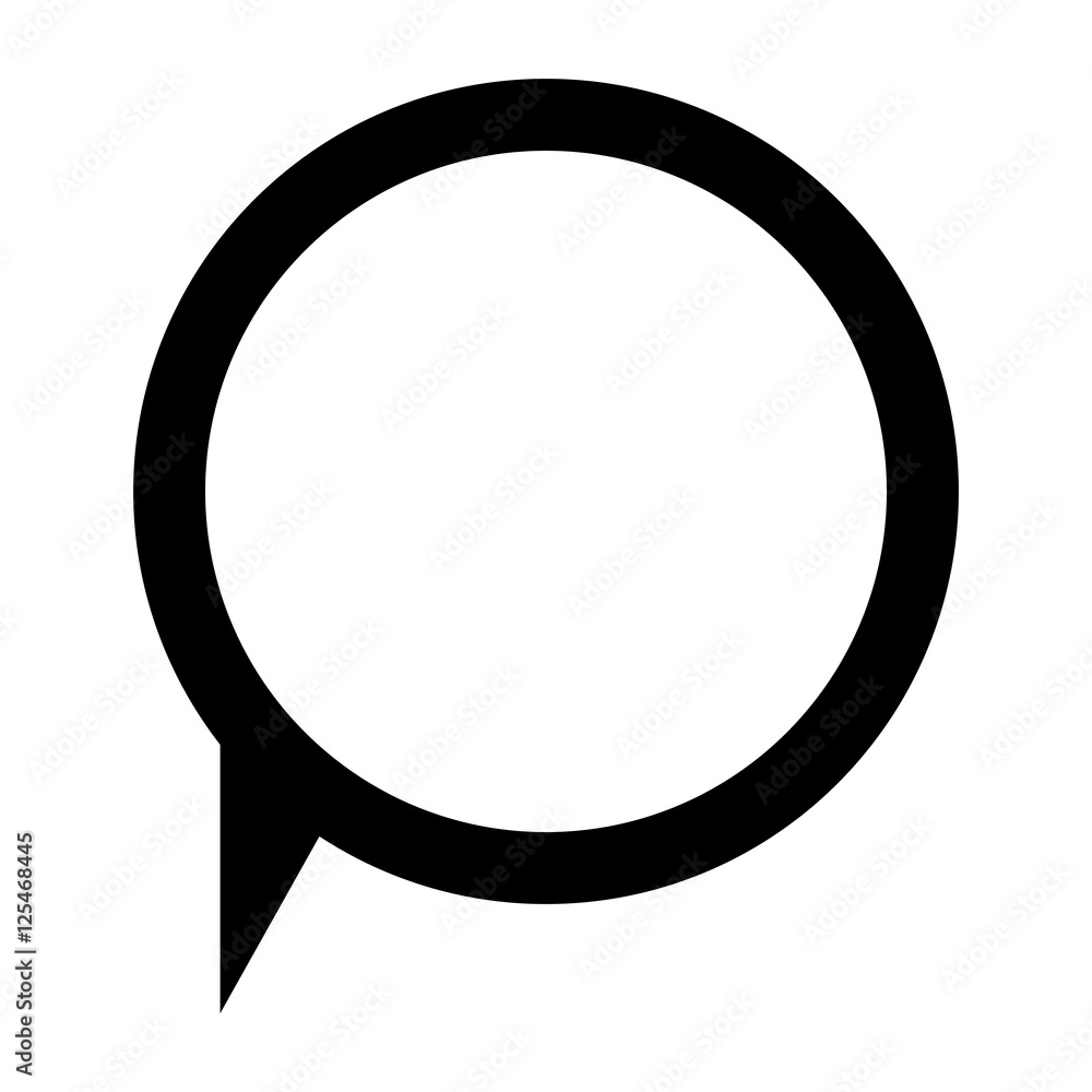 black and white speech bubble communication element over white background. vector illustration black and white speech bubble communication element over white background. vector illustration