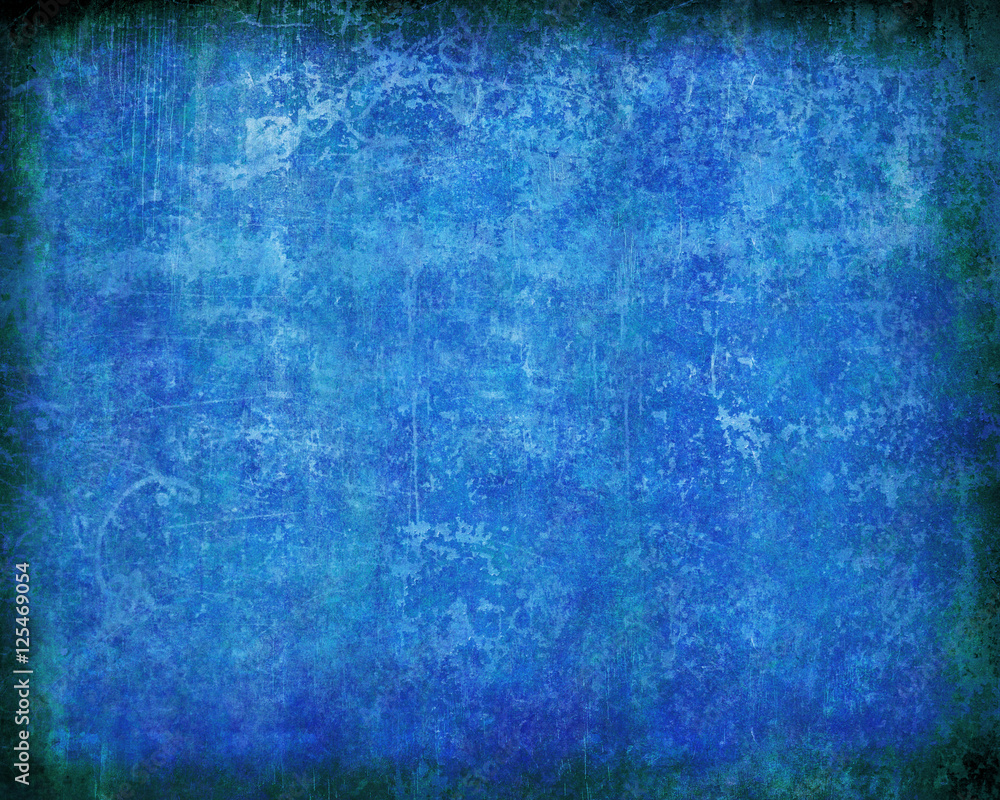 Fototapeta premium Abstarct Blue Background Painted Scratched Wall