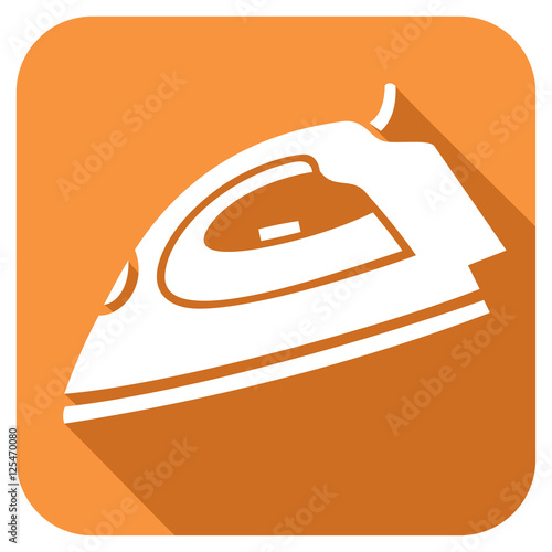 steam iron flat icon