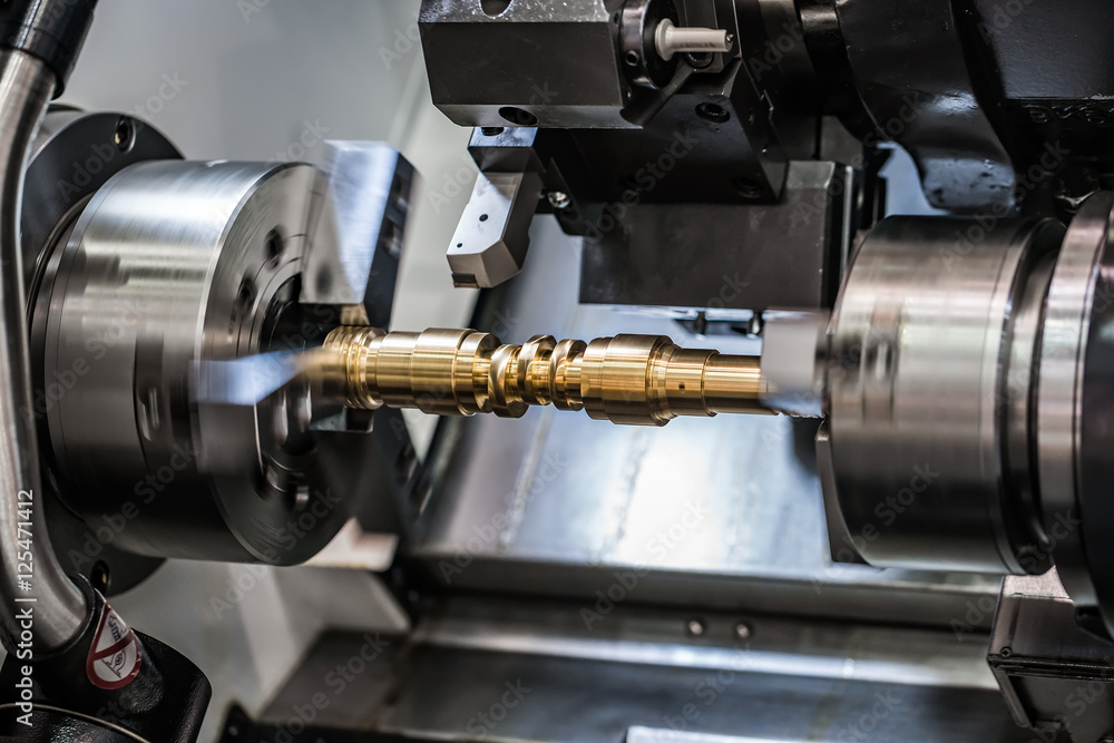 Metalworking CNC milling lathe machine. Metalworking CNC milling lathe machine.