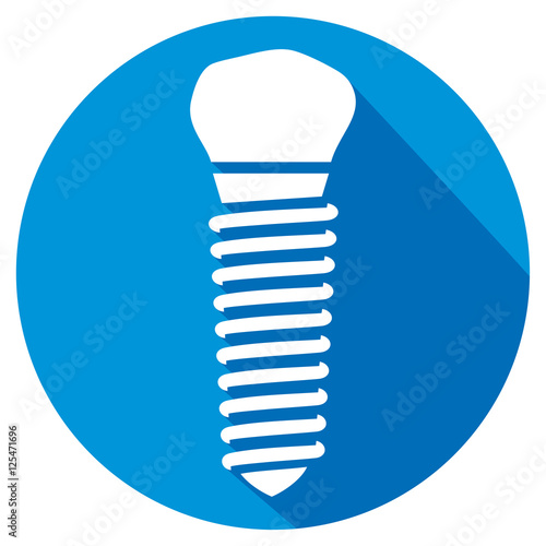 dental implant flat icon