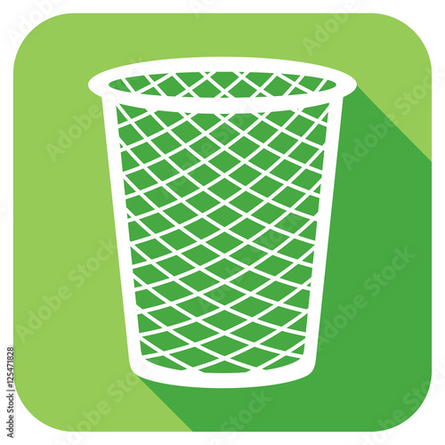 recycle bin flat icon (wastebasket)