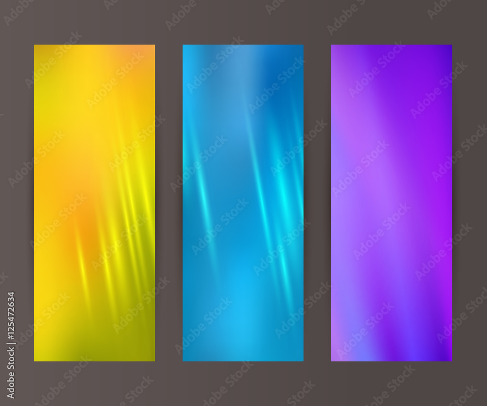 Vertical banner set design element background glow abstract shap