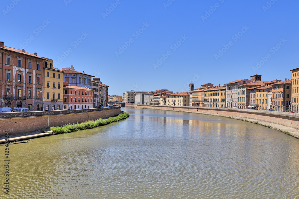 The river Arno in Pisa, Italy