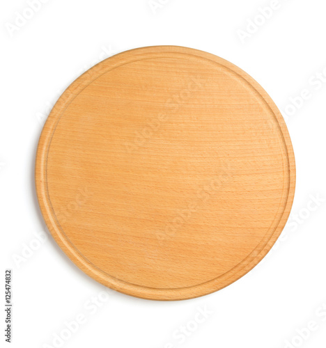 pizza board isolated on white
