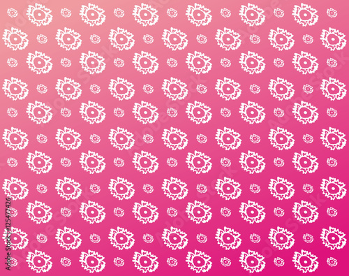 Pattern of white flowers on a pink background 