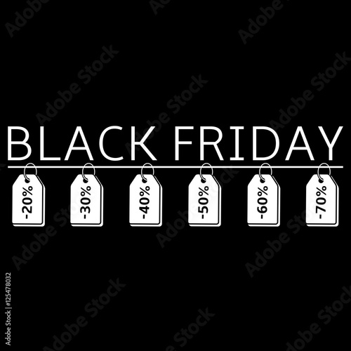 Black Friday banner. Vector illustration