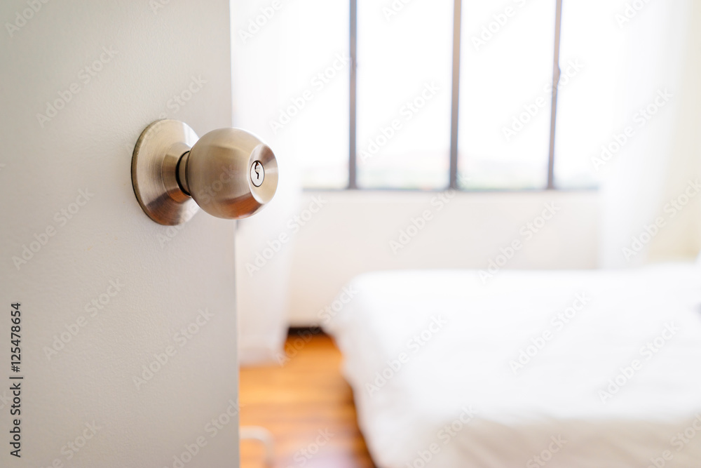 Fototapeta premium Interior detail. Close up of doorknob.