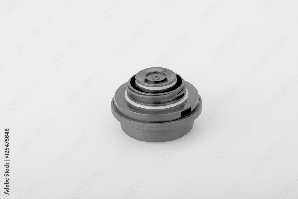 Thermo or flask from stainless stee on background Thermo or flask from stainless stee on background