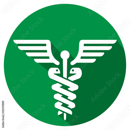 caduceus medical symbol flat icon