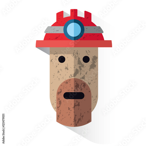 icon face dirty miner with helmet