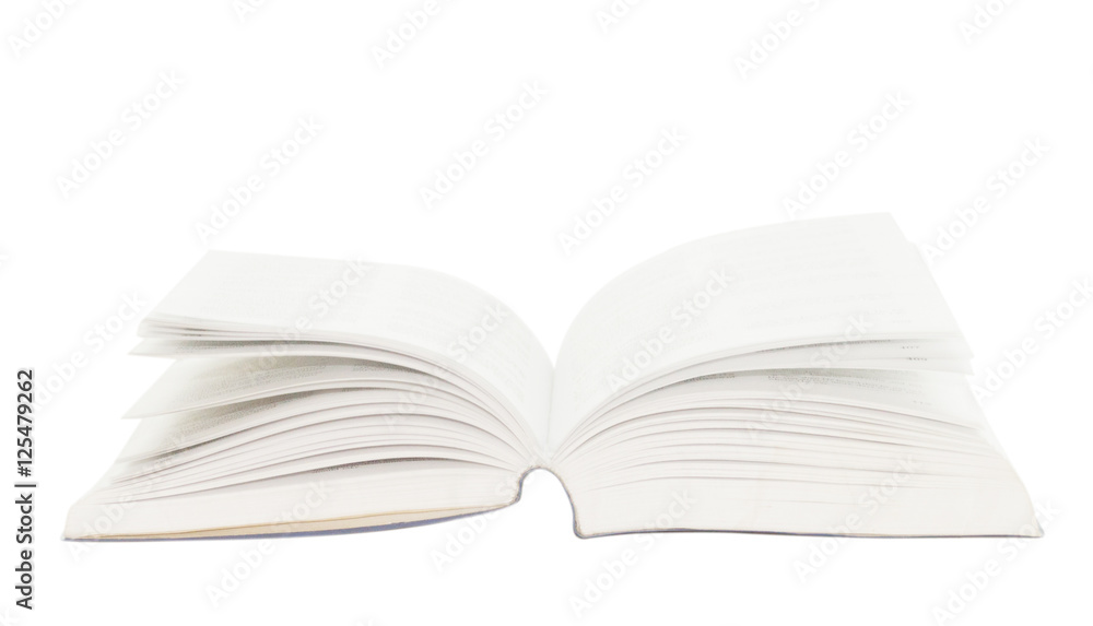 open book isolated with clipping path