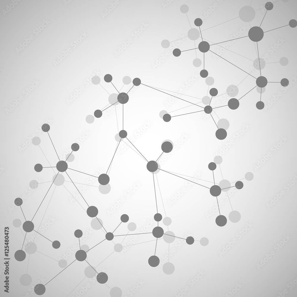 Structure molecule and communication. Dna, atom, neurons. Scientific concept for your design. Connected lines with dots. Medical, technology, chemistry, science background. Vector illustration Structure molecule and communication. Dna, atom, neurons. Scientific concept for your design. Connected lines with dots. Medical, technology, chemistry, science background. Vector illustration