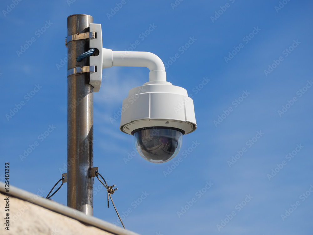 Security CCTV camera on roof top