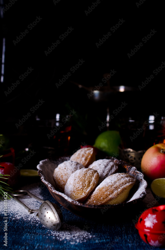 Homemade biscuits madeleines