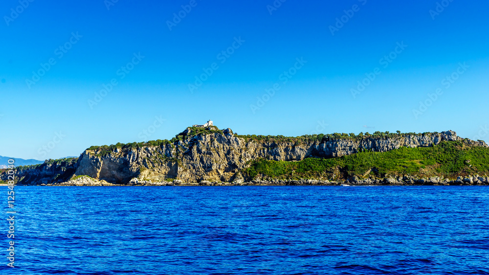 Naklejka premium Lighthouse of Cape Milazzo, Sicily