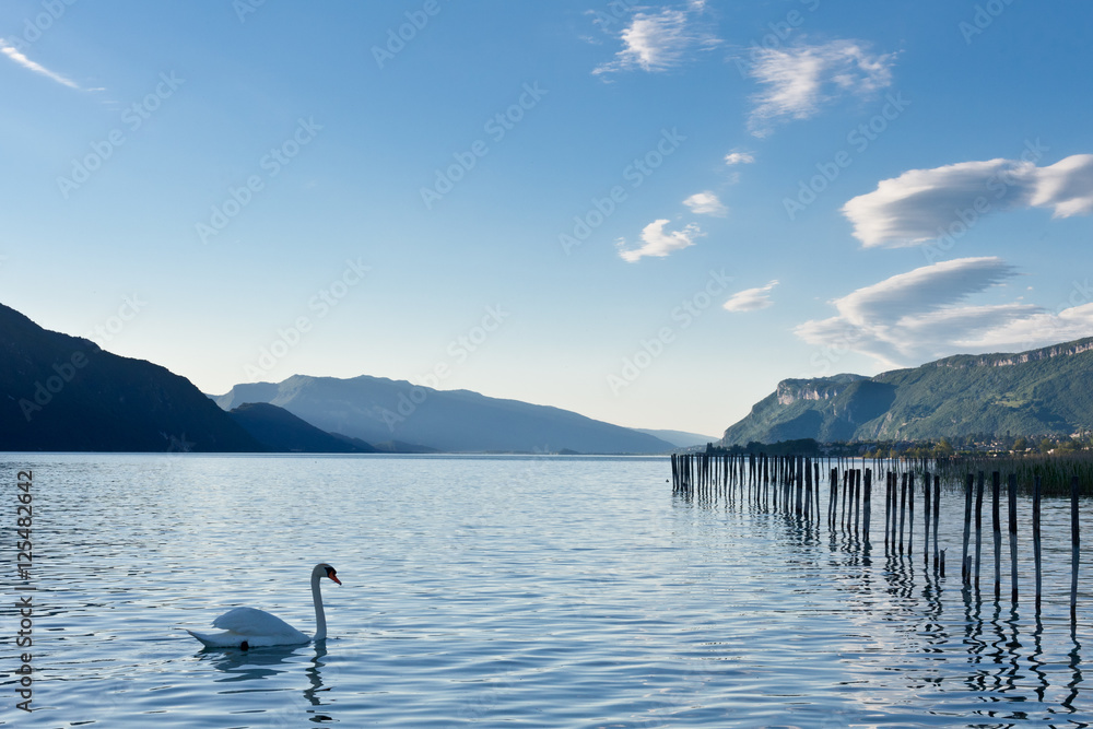 Fototapeta premium Lac du Bourget, Aix-les-Bains, Savoie