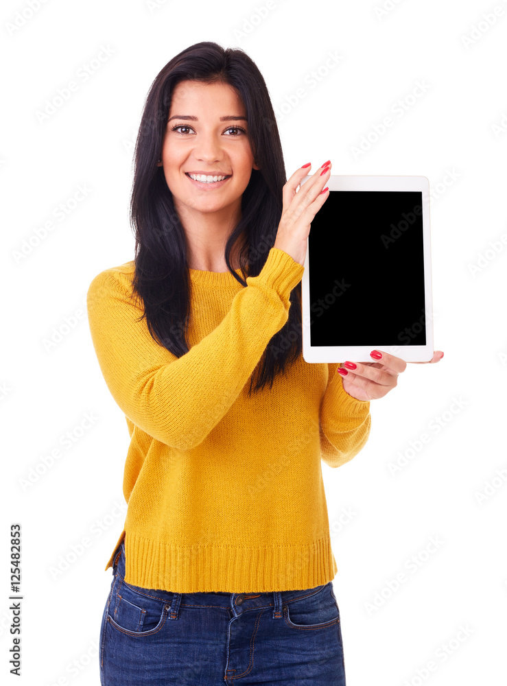 Woman with tablet computer Woman with tablet computer