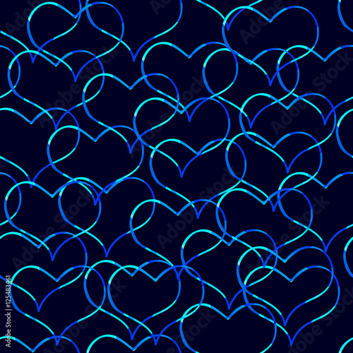 Seamless pattern with hearts.