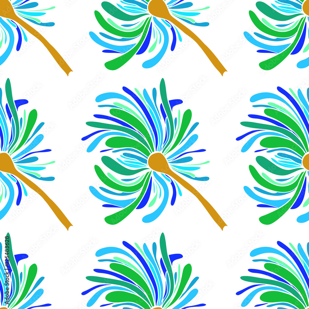 Fototapeta premium Floral seamless background