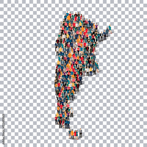 people map country argentina vector