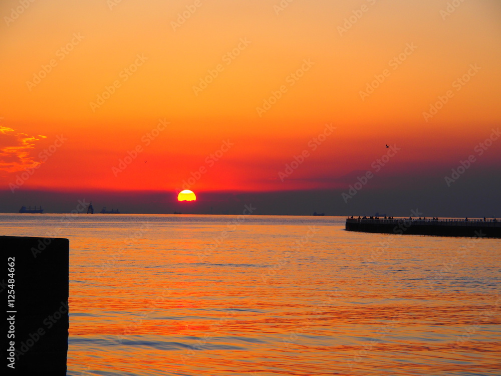Obraz premium Sunset of Tokyo Bay