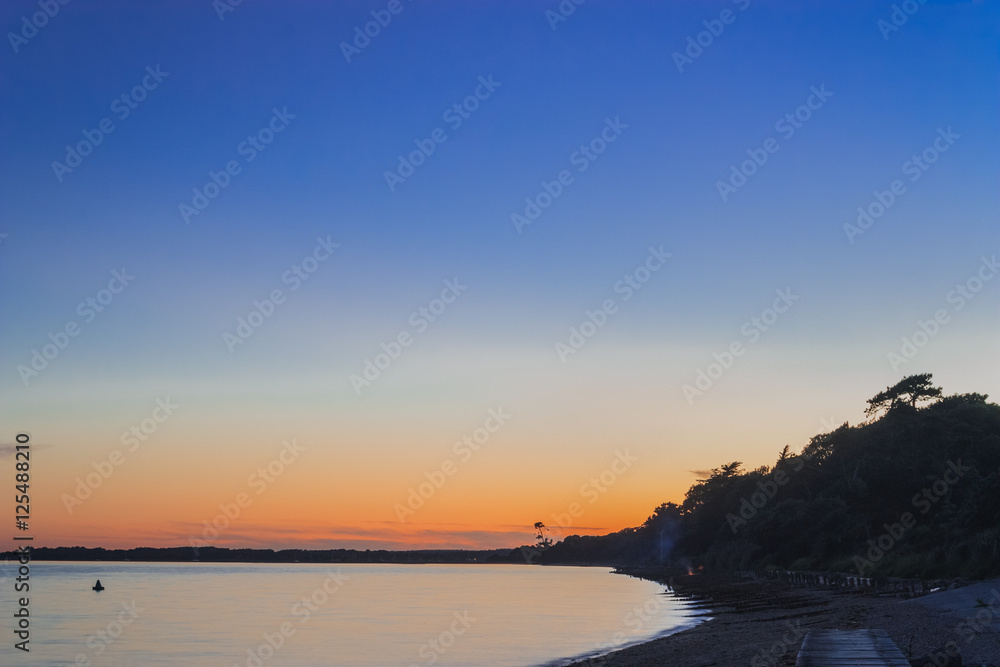Beach Dorset Shoreline Sunset Colors Clear Sky