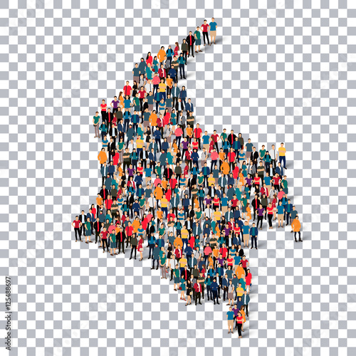 people map country colombia vector