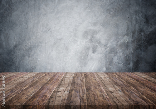 Surface cement texture background with wood table top