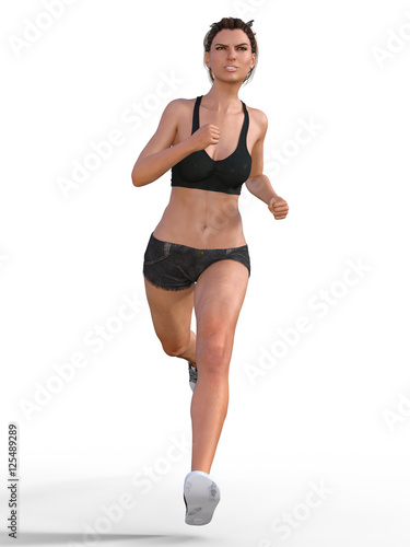 Woman or Girl Running